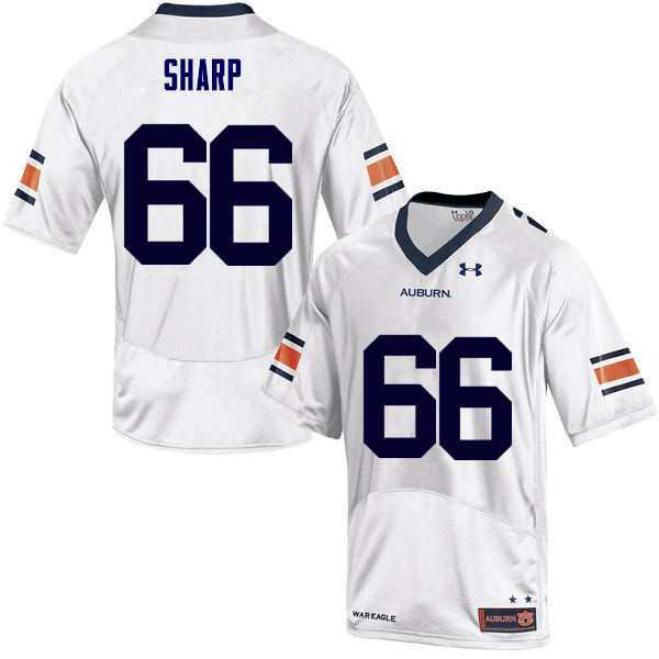 Auburn Tigers Men's Bailey Sharp #66 White Under Armour Stitched College NCAA Authentic Football Jersey QZZ7074FW